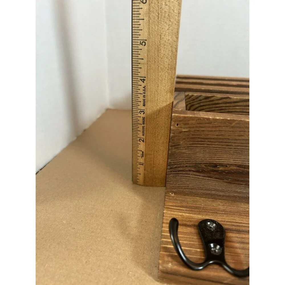 Vintage Metal Wall Shelf Scroll Design Narrow Display Rack 16in Farmhouse